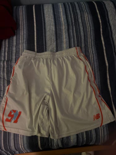 91 Lacrosse White Used Men's New Balance Shorts
