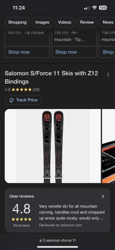 Men's All Mountain With Bindings S/Force 11 Skis
