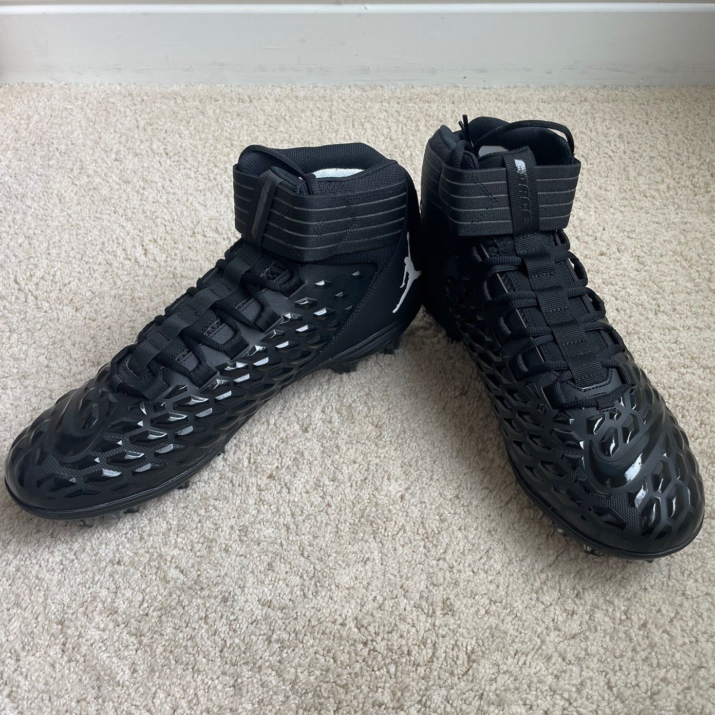 Nike Air Jordan Force Savage Pro 2 Black Football Cleats 
