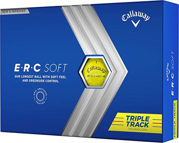 Callaway ERC Soft Golf Balls 2023 (Yellow, 12pk) Triple Track NEW