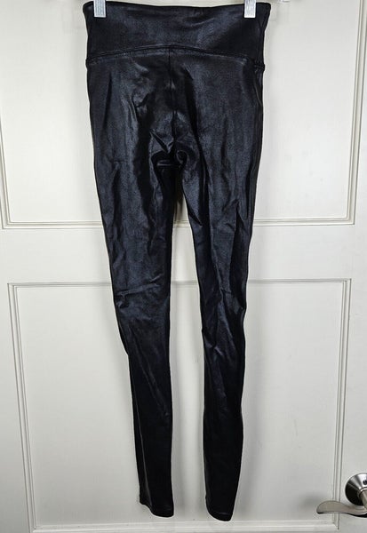 Spanx Faux Leather Leggings Black High Rise Slimming Shaping Stretch Size:  XS