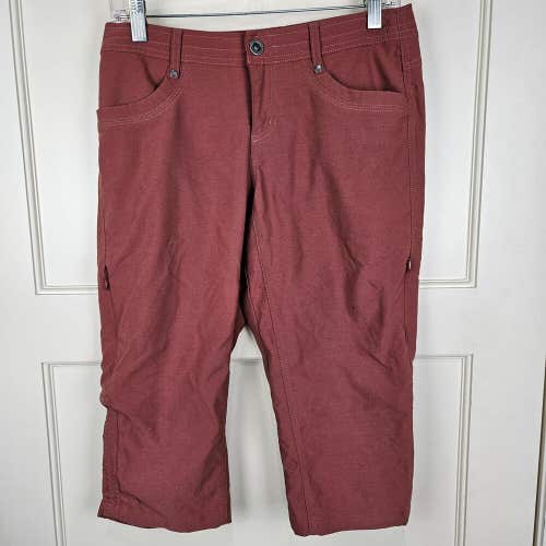 Kuhl Womens Hiking Outdoor Pants Coral Red Vintage Patina Cropped Size: 4