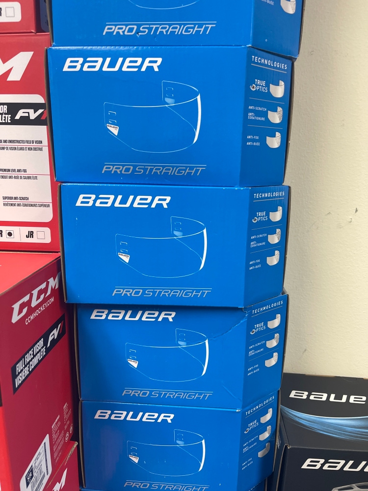 New In Box Bauer Pro Straight Visor Clear