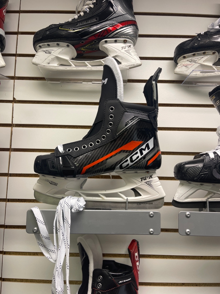 New CCM Custom Orange Wide Width Pro Stock 10 AS-V Pro Hockey Skates