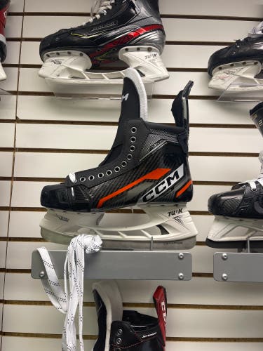 New CCM Custom Orange Wide Width Pro Stock 10 AS-V Pro Hockey Skates