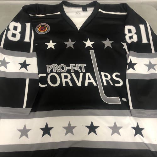 Nearly NEW Caledonia Corvairs black game jersey