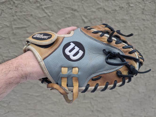 Used Right Hand Throw Wilson Catcher's A2000 PF33 Baseball Glove 33"