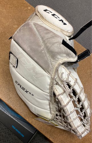 CCM E FLEX 5.5 E5.5 Catcher catch glove Used White Junior Full Right