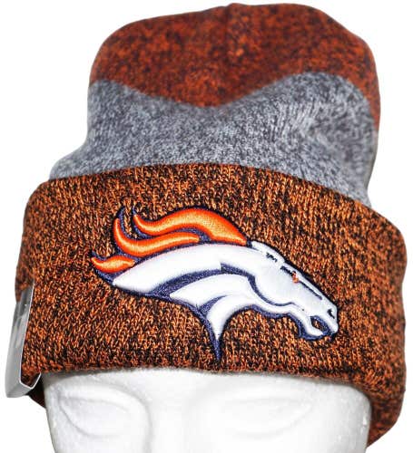 Vintage Denver Broncos NFL Football Beanie Cap - Cuffed Winter Knit Torque 2017