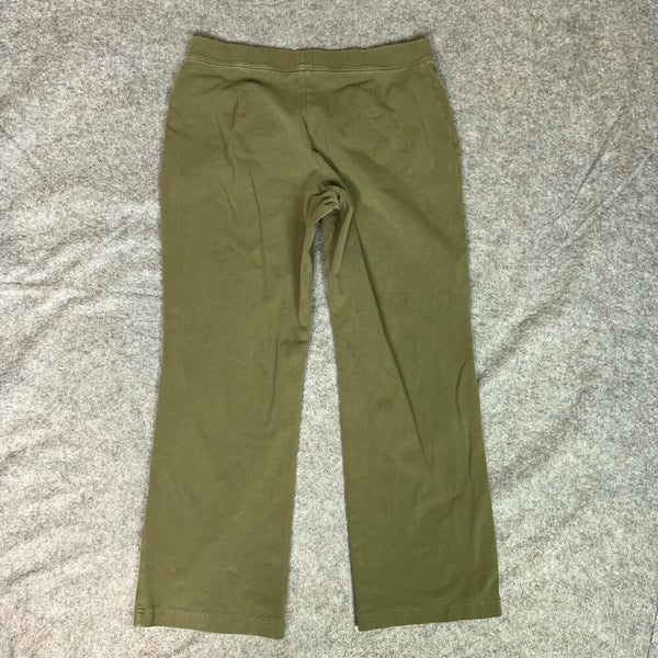 LL Bean Womens Pants Green Petite Medium Straight Sweatpant Base Layer  Hiking