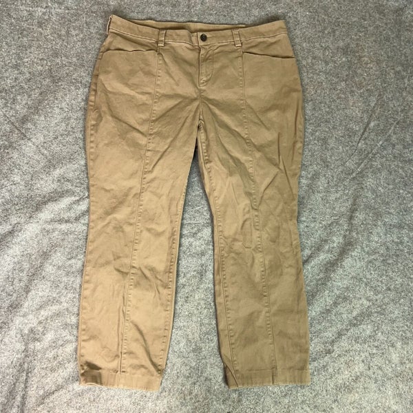 Duluth Trading Co Womens Pants Plus 18W Brown Slim Outdoor Pockets