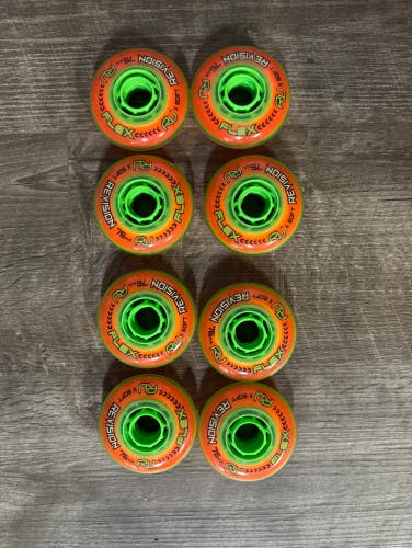 New 76 Mm Revision X Soft Indoor Hockey 8 Pack Wheels