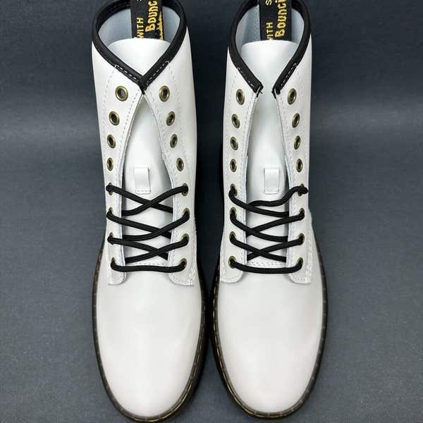 New Dr. Martens AirWair Zavala Leather Combat Boots White  display picture 3