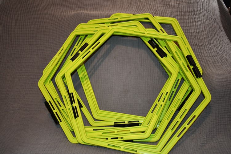 TKO Hex grid for agility, step, and speed training- 12 pieces