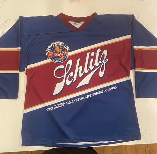RARE Schlitz Beer Hockey Jersey.