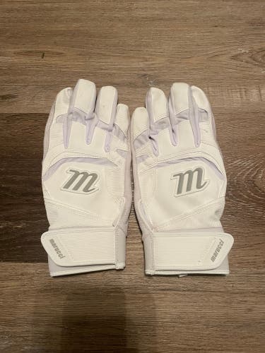 Marucci Adult Large White 2021 Signature Batting Gloves