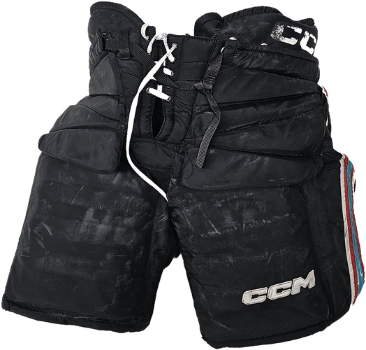 CCM HPG 14A CUSTOM PRO STOCK HOCKEY GOAL PANTS BLACK XL +2 WHL(11560)