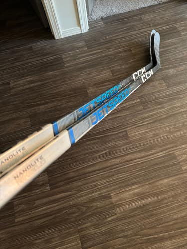 2-Pack Senior Used Left Hand CCM Jetspeed FT6 Pro Hockey Stick Pro Stock