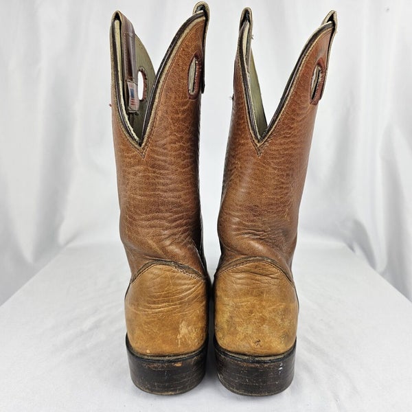Olathe Boot Company Vintage Made in USA Brown Western Cowboy  display picture 1