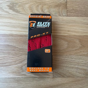 NEW Elite Hockey Laces - Pro-X7 Moulded Tip “96 Red