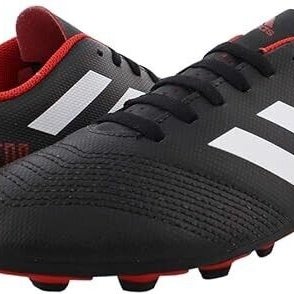 Adidas Junior X 18.4 FxG JR Soccer Cleats Black Red - Size 1 - MSRP $50