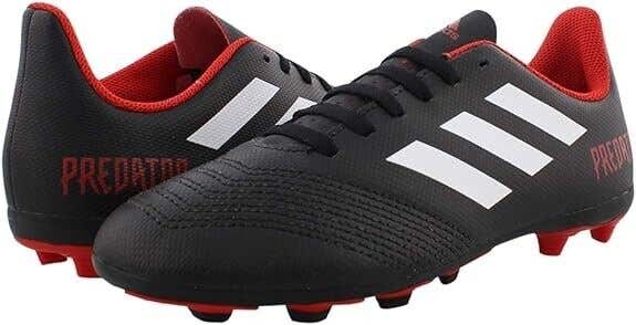Adidas Junior X 18.4 FxG JR Soccer Cleats Black Red - Size 1 - MSRP $50