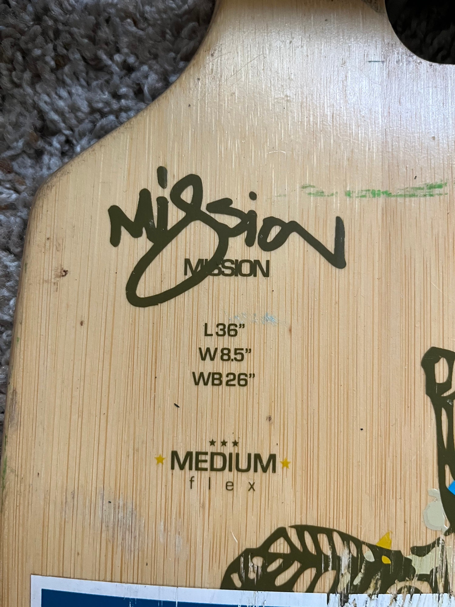 美品中古品/9.33feetDEGAWA\"NOBRAND\"LONGBOARD Used Bustin mission Bamboo Longboard 36” | SidelineSwap