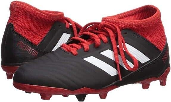 Adidas Junior Predator 18.3 FG JR Soccer Cleats Black Red - Size 2.5 - MSRP $50