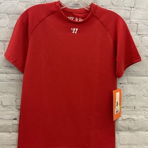 Warrior Mens Tech Tee WPTB003 Size Medium Red White Short Sleeve Tshirt NWT