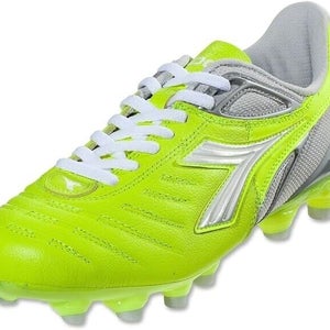 Diadora Women's Maracana Low Leather Soccer Cleats Yellow - Size 6.5 - MSRP $100