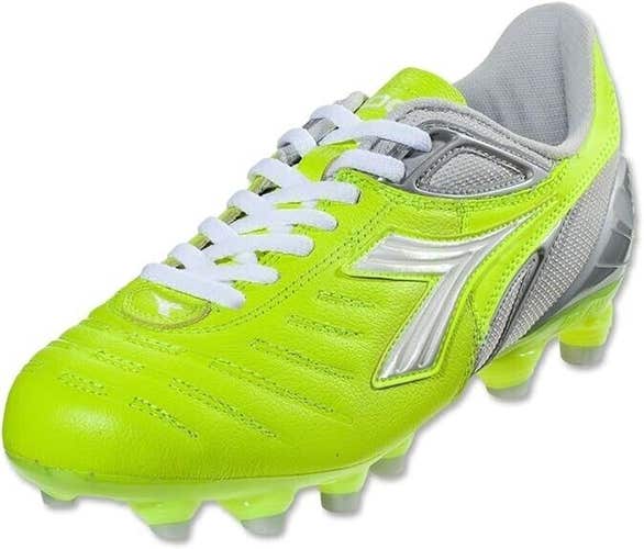 Diadora Women's Maracana Low Leather Soccer Cleats Yellow - Size 6.5 - MSRP $100