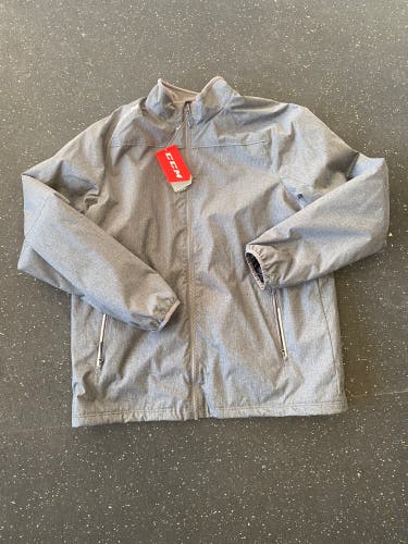 New CCM Midweight Gray Jacket Senior Large