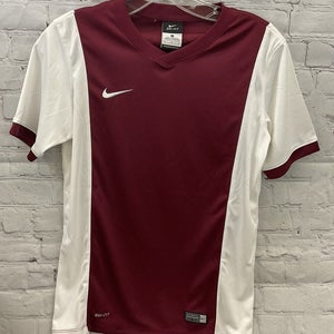 Nike Boys Park Derby 620877 Size Large Maroon White Soccer Jersey NWT $25