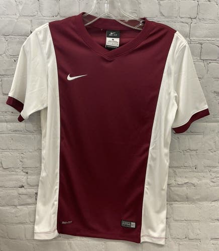 Nike Boys Park Derby 620877 Size Large Maroon White Soccer Jersey NWT $25