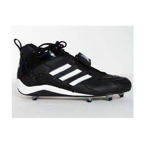 Adidas Grid Iron Mid D Football Cleats Black - Size 9.5 - MSRP $90