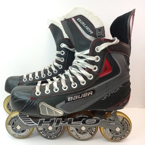Used Bauer Vapor X40R Inline Skates Regular Width Size 8 (9.5 US)