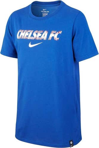 Nike Boys Chelsea FC DriFIT Performance 924215 Size Large Blue SS Tshirt NWT $25