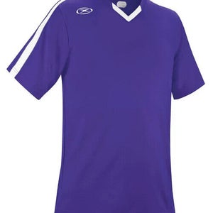 Xara Youth Unisex Britannia 1037 Size Medium Purple White Soccer Jersey NWT