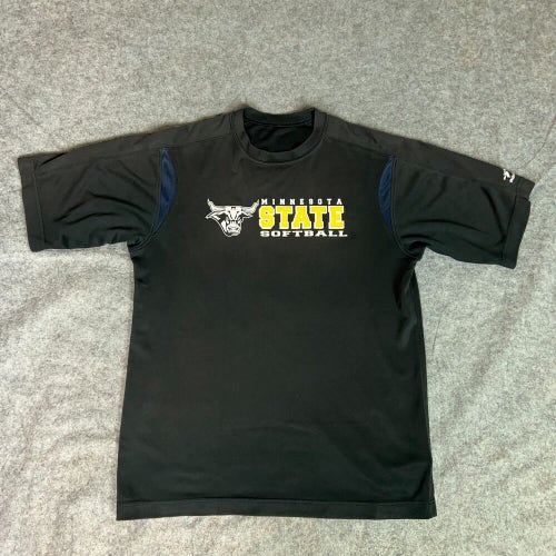 Minnesota State Mavericks Mens Shirt Small Black Short Sleeve Tee Softball A2