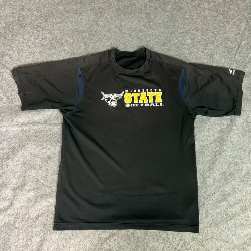 Minnesota State Mavericks Mens Shirt Medium Black Short Sleeve Tee Softball A2