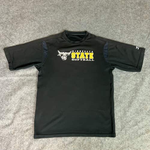 Minnesota State Mavericks Mens Shirt Medium Black Short Sleeve Tee Softball A3