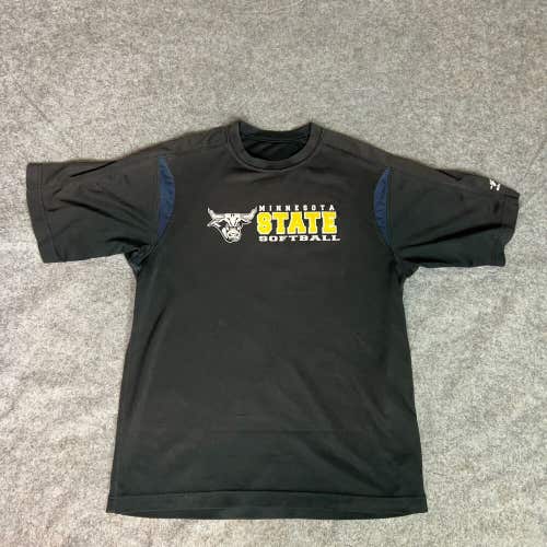 Minnesota State Mavericks Mens Shirt Medium Black Short Sleeve Tee Softball A1