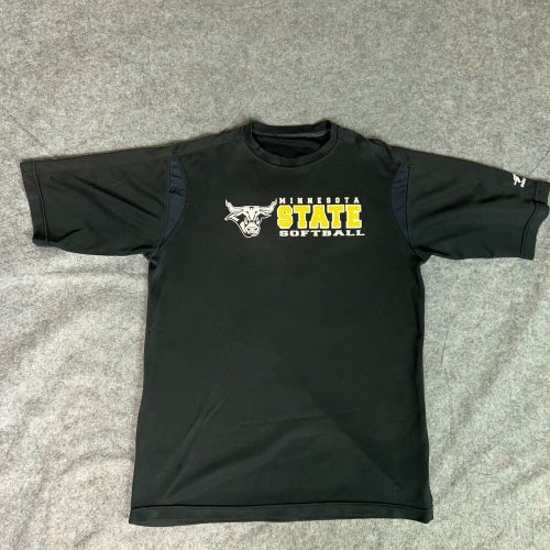 Minnesota State Mavericks Mens Shirt Small Black Short Sleeve Tee Softball A4