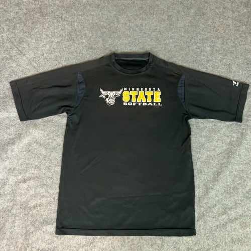 Minnesota State Mavericks Mens Shirt Small Black Short Sleeve Tee Softball NCAA