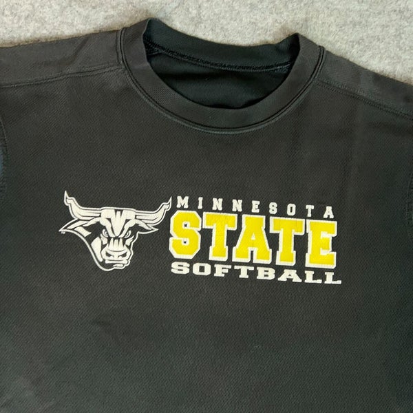Minnesota State Mavericks Mens Shirt Small Black Short Sleeve Tee Softball A1