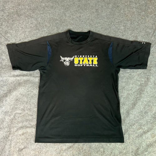 Minnesota State Mavericks Mens Shirt Small Black Short Sleeve Tee Softball A3