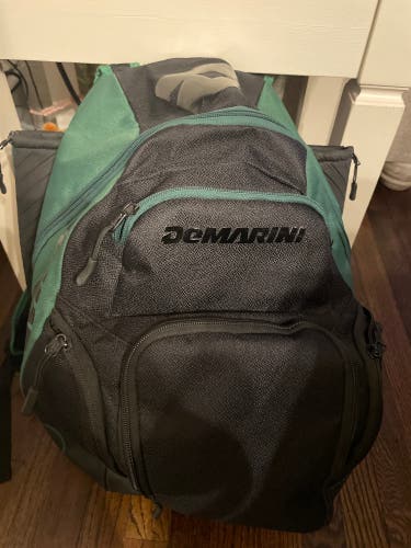 Used DeMarini Green/Black Baseball Bag
