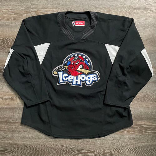 *FREE SHIPPING* Pro Stock Rockford Icehogs CCM QuickLite Practice Jersey Sz 58