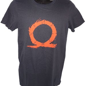 Vintage God Of War Black Gaming Tee - Serpent Omega Logo Shirt Adult Small 2018