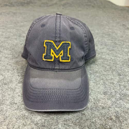 Michigan Wolverines Mens Hat Large Navy Yellow Retro Cap Football NCAA Sports